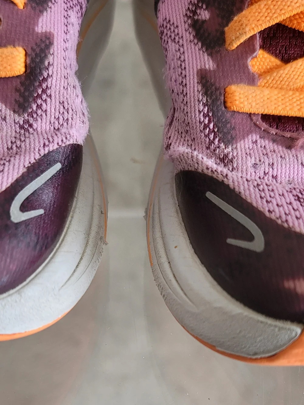 HOKA Kids' Purple and Orange Athletic Shoes